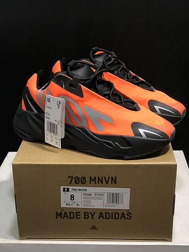 Adidas Yeezy Boost 700 mnvn black orange 3M reflective effect men_s and women_s shoes 36-46 yards have half yards_-889f44c7